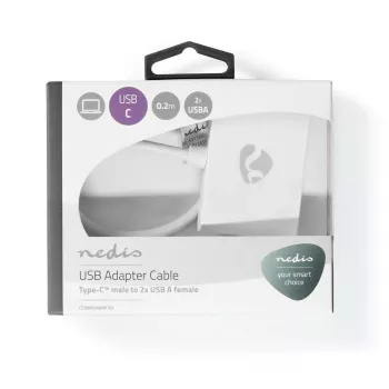 Interface hub Nedis CCBW65960WT02 White 0.2m cable