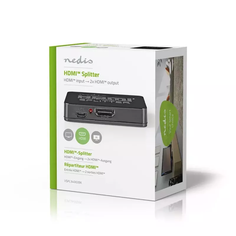 Video Splitter Nedis VSPL34002BK