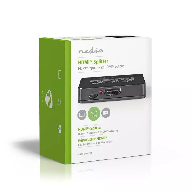 Video Splitter Nedis VSPL34002BK