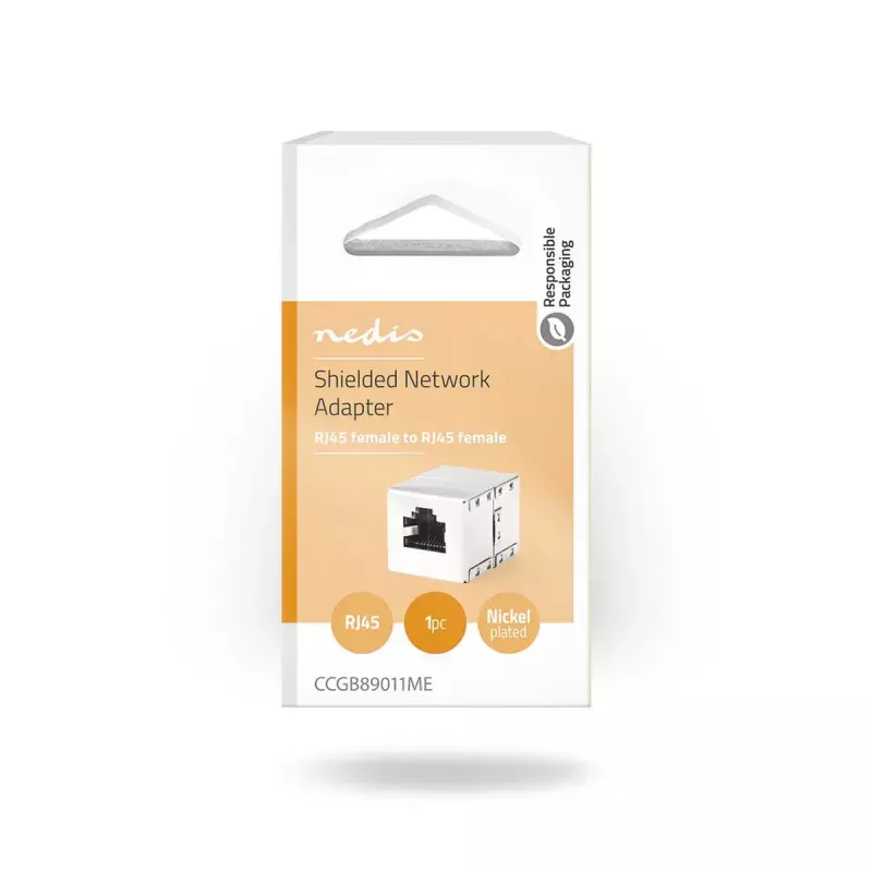 Nedis CCGB89011ME wire connector RJ45 Metallic Female/Female