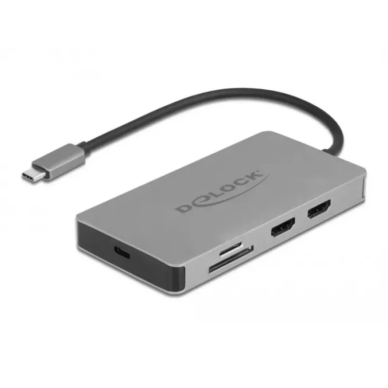 DeLOCK USB Type-C Docking Station 4K Dual HDMI MST USB 3.2 SD LAN PD 3.0
