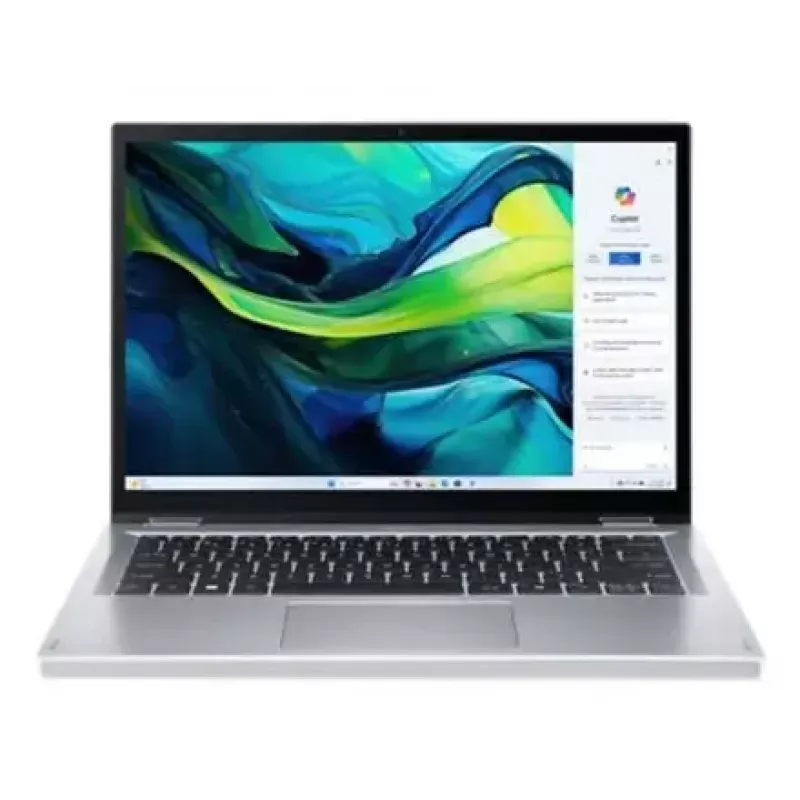Convertible laptop Acer Aspire Go Spin 14 AGSP14-31PT-36R6 — 14 inch WUXGA touch, Intel Core 3 N355 1.9 GHz, 16 GB LPDDR5, 512 GB SSD, Windows 11 Home, Silver
