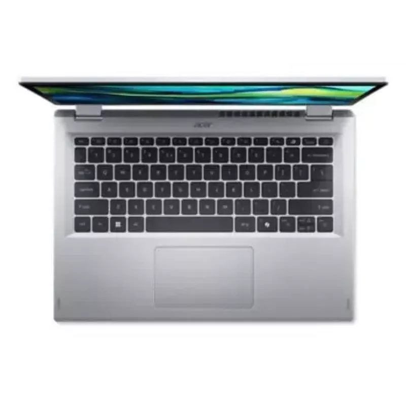 Convertible laptop Acer Aspire Go Spin 14 AGSP14-31PT-36R6 — 14 inch WUXGA touch, Intel Core 3 N355 1.9 GHz, 16 GB LPDDR5, 512 GB SSD, Windows 11 Home, Silver