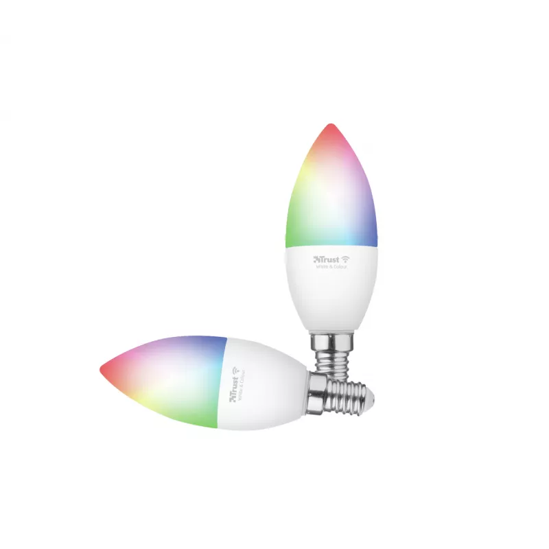Smart bulb TRUST 71293 — Wi‑Fi smart light, white, AC, 37×100 mm, pack of 2