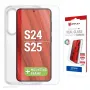 Displex Screen Protector + Case for Samsung Galaxy S24/S25, Eco Mounting Frame, scratch resistant