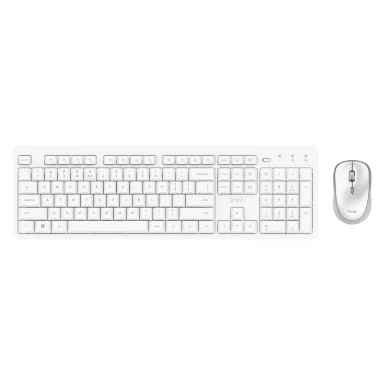 Trust Ody II keyboard Mouse included Home/Office RF Wireless German White