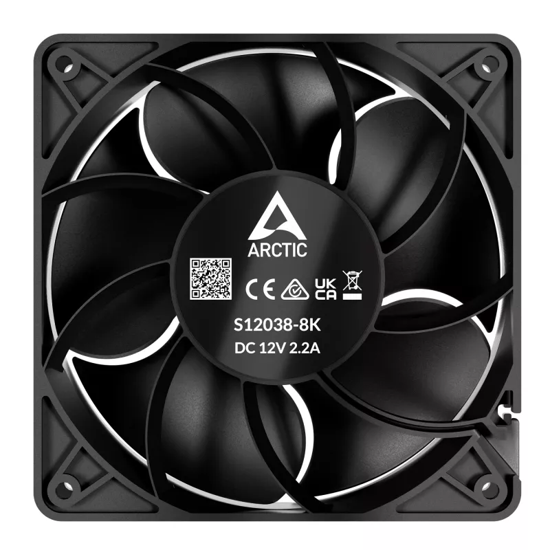 Fan ARCTIC S12038-8K 120 mm 8k rpm Server Fan 370 m³/h 37 mmH2O