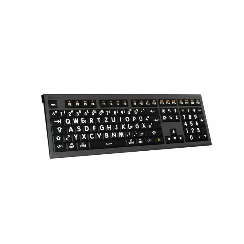 Logickeyboard LKB-LPWB-A2M-DE keyboard Universal USB QWERTZ German Black