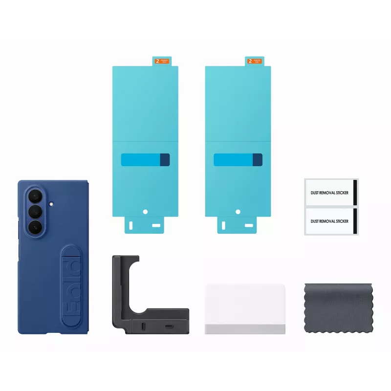 Protective Silicone Case for Samsung Galaxy Fold7 — Blue, model EF‑MF966CNEGWW