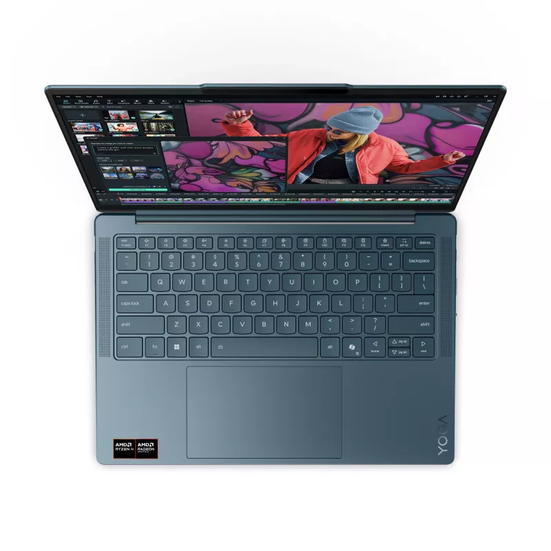 Lenovo Yoga Slim 7 14AKP10 Copilot+ PC AMD Ryzen™ AI 7 350 Laptop 35.6 cm (14 inch) 2.8K 16 GB LPDDR5-SDRAM 512 GB SSD Wi-Fi 7 (802.11be) Windows 11 Home German Teal