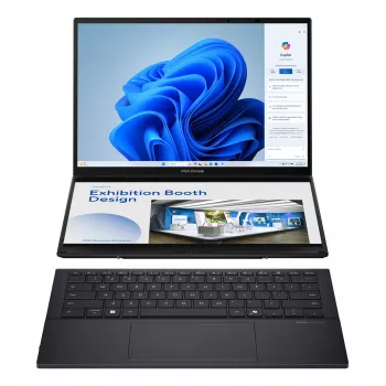 ASUS Zenbook Duo UX8406CA-QL194W 2-in-1 laptop, Intel Core Ultra 9 285H, 14 inch WUXGA, 32GB LPDDR5x, 1TB SSD, Windows 11 Home, German QWERTZ keyboard