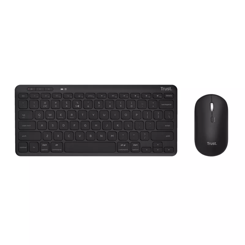 Trust Lyra keyboard Mouse included Office RF Wireless + Bluetooth QWERTZ German Black