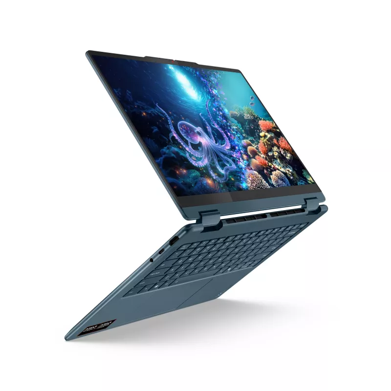 Lenovo Yoga 7 2-in-1 14AKP10 Copilot+ PC AMD Ryzen™ AI 5 340 Hybrid (2-in-1) 35.6 cm (14 inch) Touchscreen WUXGA 16 GB LPDDR5x-SDRAM 512 GB SSD Wi-Fi 7 (802.11be) Windows 11 Home German Teal