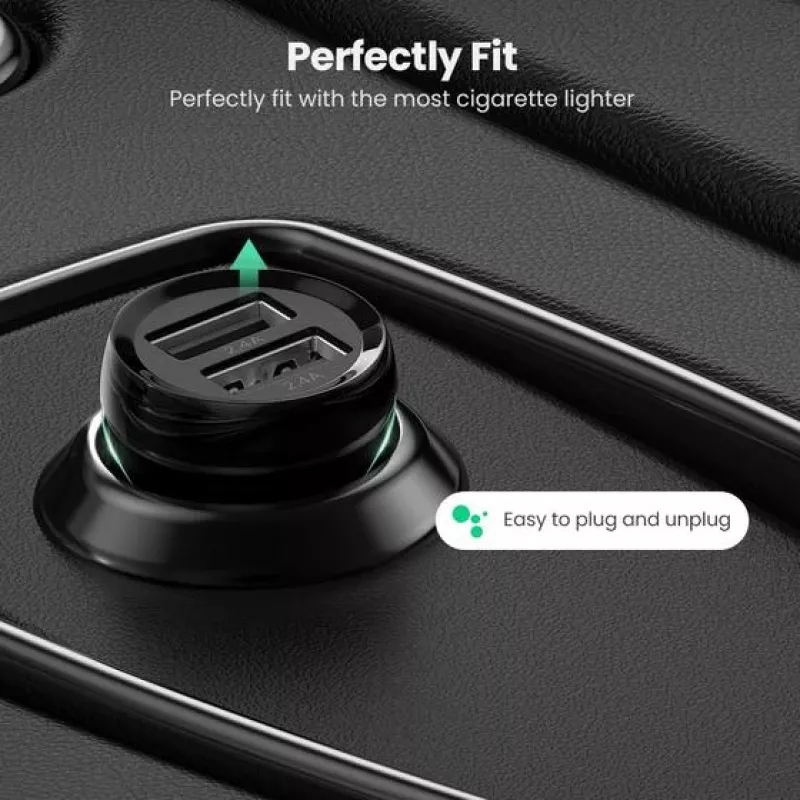 Ugreen 50875 mobile device charger MP4, Mobile computer Black Cigar lighter Auto