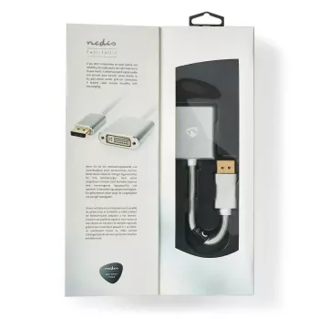 Nedis CCTB37250AL02 video cable adapter 0.2 m DisplayPort DVI-D Silver