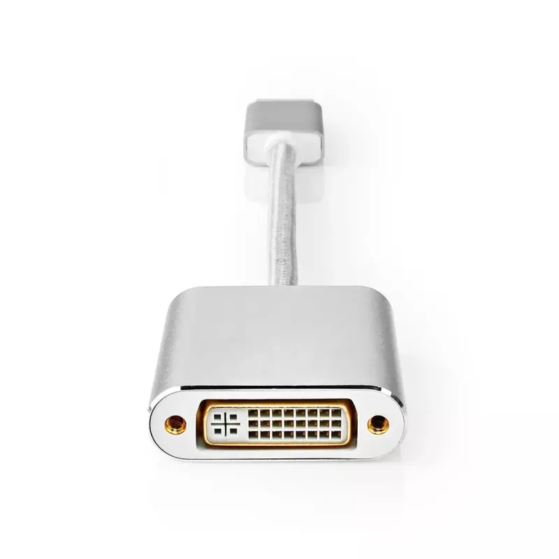 Nedis CCTB37250AL02 video cable adapter 0.2 m DisplayPort DVI-D Silver