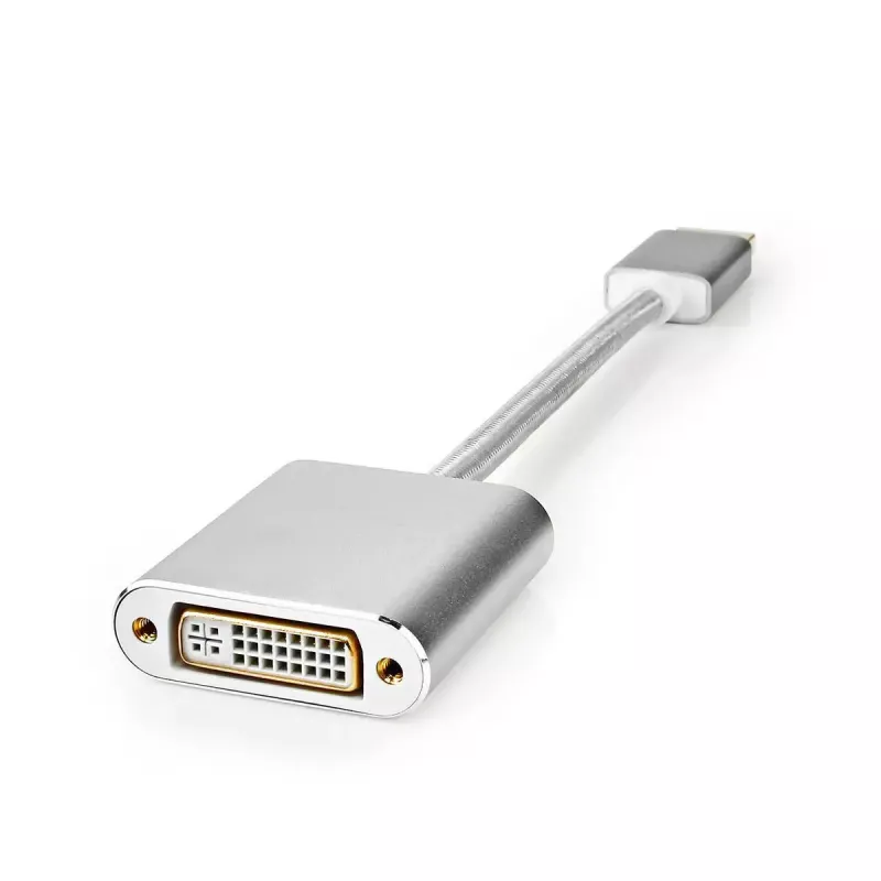 Nedis CCTB37250AL02 video cable adapter 0.2 m DisplayPort DVI-D Silver