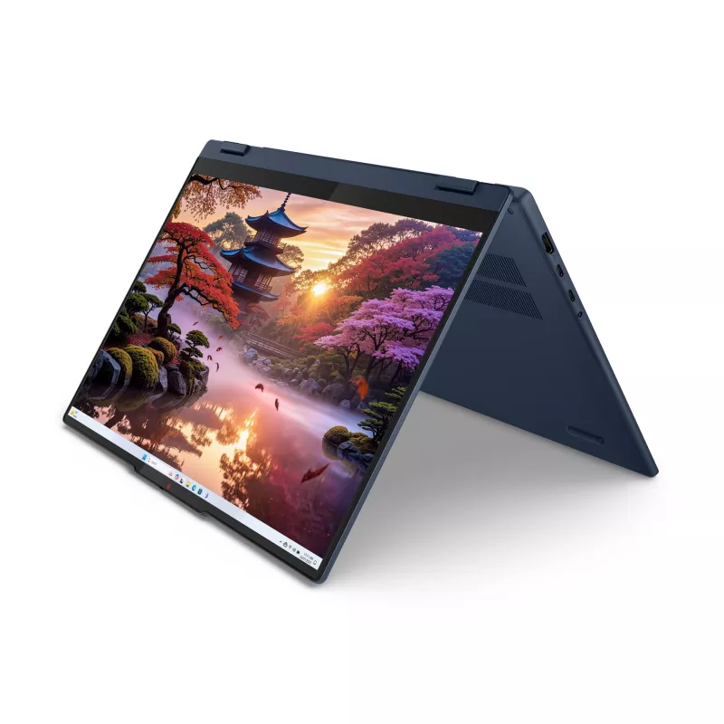Lenovo IdeaPad 5 2-in-1 16AKP10 Copilot+ PC AMD Ryzen™ AI 5 340 Hybrid (2-in-1) 40.6 cm (16 inch) Touchscreen WUXGA 16 GB LPDDR5x-SDRAM 512 GB SSD Wi-Fi 7 (802.11be) Windows 11 Home German Blue