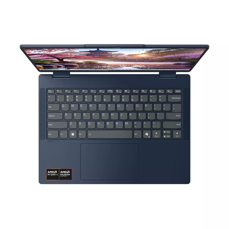 Lenovo IdeaPad 5 2-in-1 14AKP10 Copilot+ PC AMD Ryzen™ AI 7 350 Hybrid (2-in-1) 35.6 cm (14 inch) Touchscreen WUXGA 16 GB LPDDR5x-SDRAM 1 TB SSD Wi-Fi 7 (802.11be) Windows 11 Home German Blue