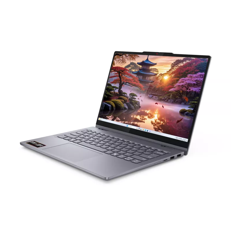 Lenovo IdeaPad 5 2-in-1 14AKP10 Copilot+ PC AMD Ryzen™ AI 5 340 Hybrid (2-in-1) 35.6 cm (14 inch) Touchscreen WUXGA 16 GB LPDDR5x-SDRAM 512 GB SSD Wi-Fi 7 (802.11be) Windows 11 Home German Grey
