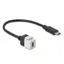 Keystone Module DeLOCK 86399 Flat Black White USB C