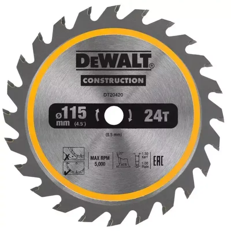 Circular saw blade DeWALT DT20420-QZ 11.5 cm for wood