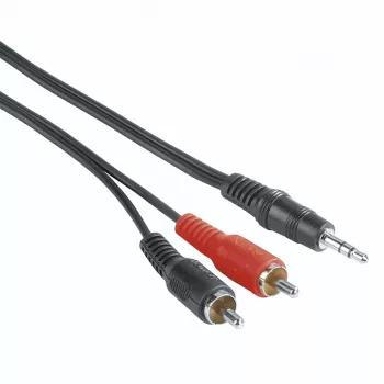 Audio Cable Hama 00205107 5m 3.5mm 2xRCA Male Black Red