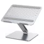 Laptop stand UGREEN 40291 Silver aluminium, max height 20.1 cm, tilt 0–180°, plate 280×223 mm, for 17.3 inch laptops