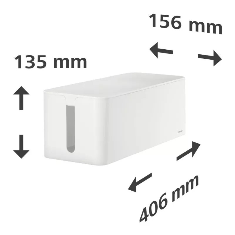 Hama 00221011 cable organizer Universal Cable box White