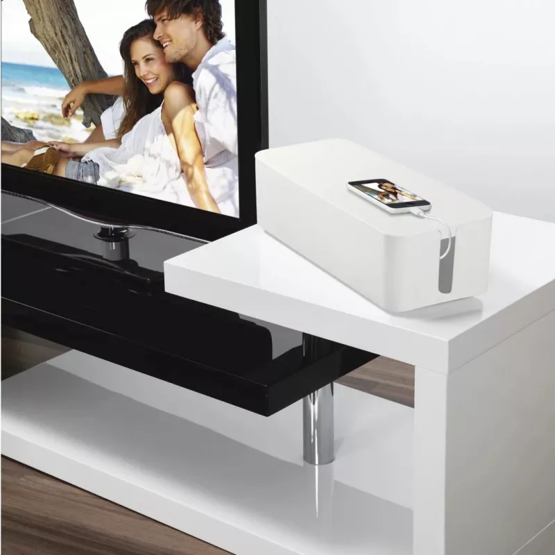 Hama 00221011 cable organizer Universal Cable box White