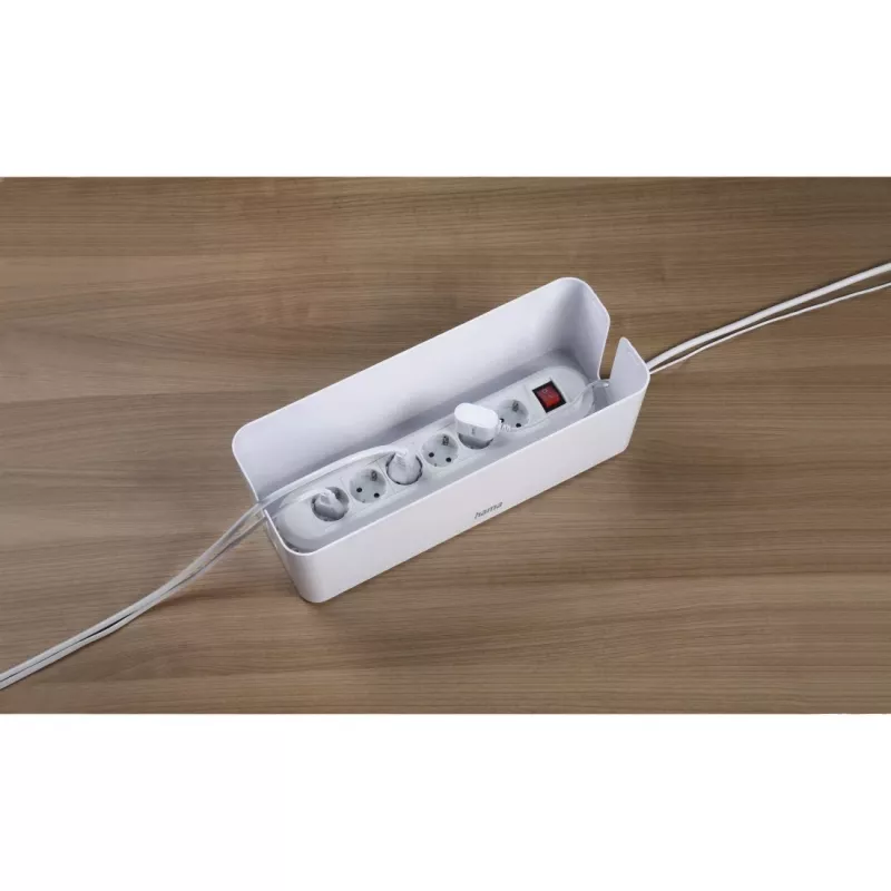 Hama 00221011 cable organizer Universal Cable box White