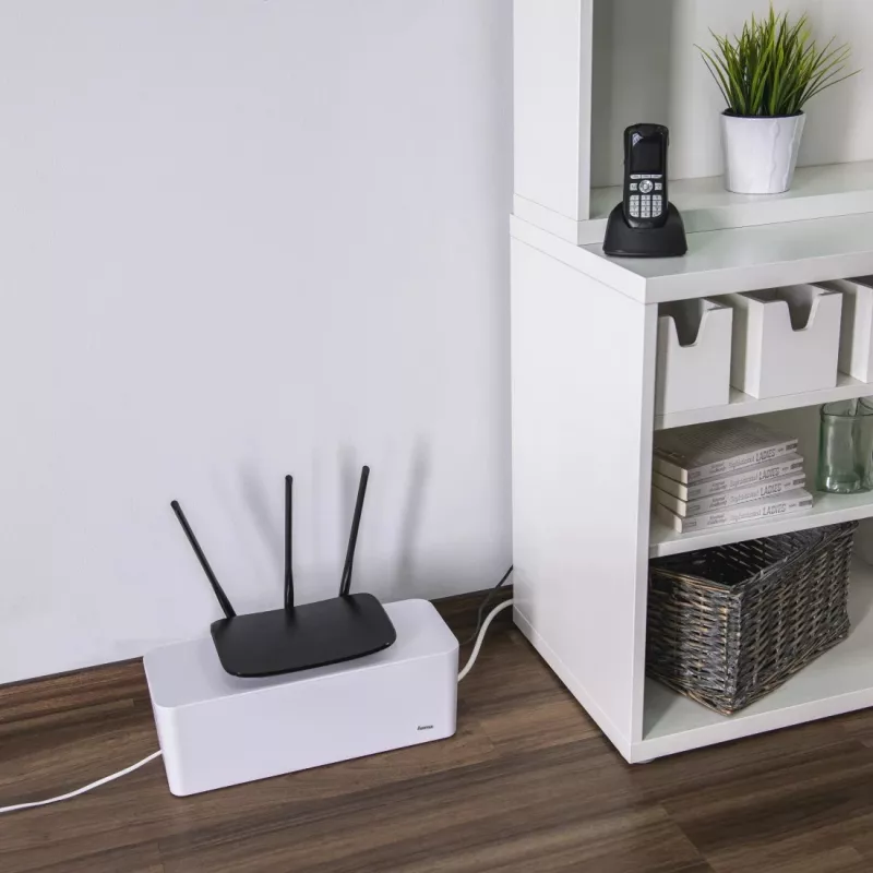 Hama 00221011 cable organizer Universal Cable box White