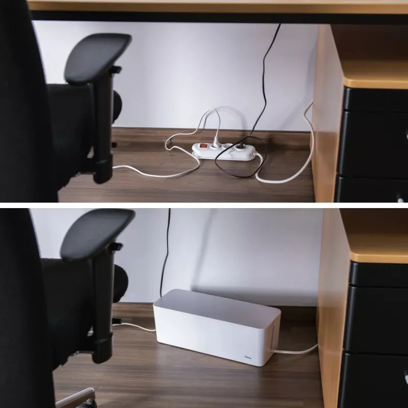 Hama 00221011 cable organizer Universal Cable box White