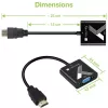Techly Cable Adapter Converter HDMI to VGA Black 0.1m 1920x1200 60Hz