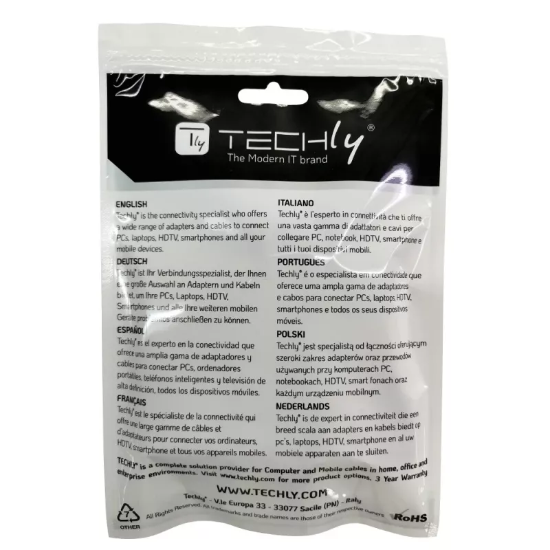 Techly Cable Adapter Converter HDMI to VGA Black 0.1m 1920x1200 60Hz
