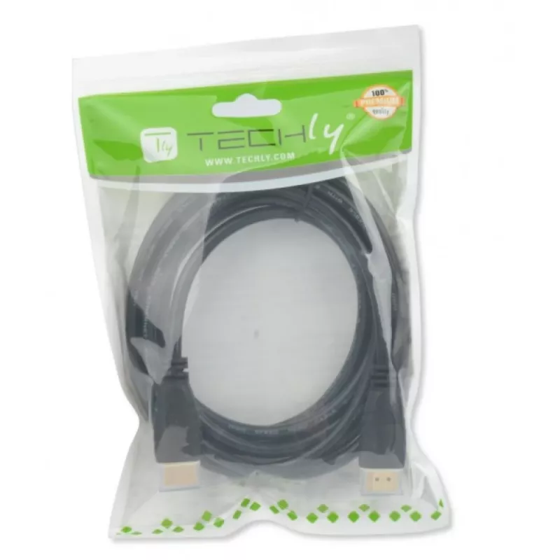 HDMI cable TECHLY ICOC HDMI21-8-030 3 m, HDMI Type A male–male, HDMI 2.1, 48 Gbit/s, gold-plated contacts, black