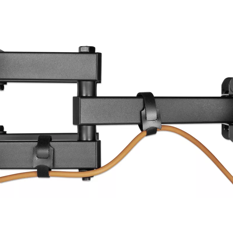 Manhattan TV & Monitor Mount Wall Full Motion 1 screen 37-65 Black VESA 100x100 to 600x400mm Max 40kg