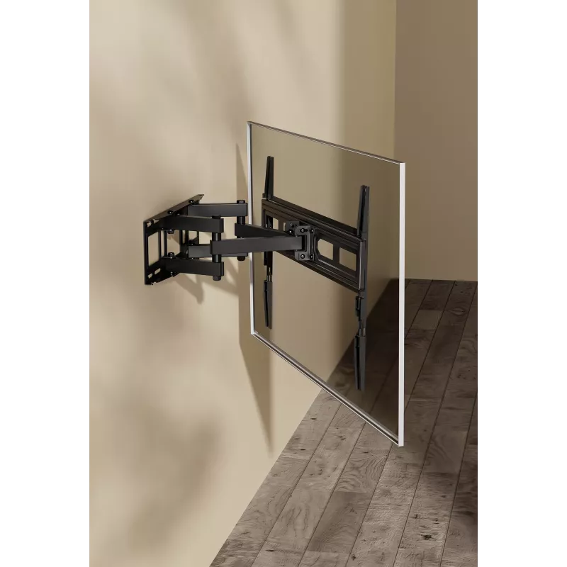 Manhattan TV & Monitor Mount Wall Full Motion 1 screen 37-65 Black VESA 100x100 to 600x400mm Max 40kg