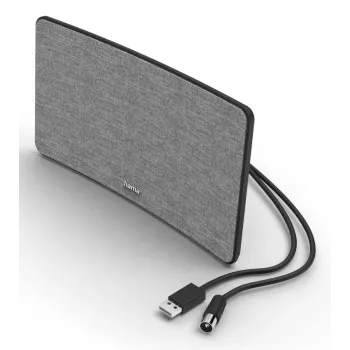 Indoor Television Antenna Hama Fabric Design Black Grey USB 2m