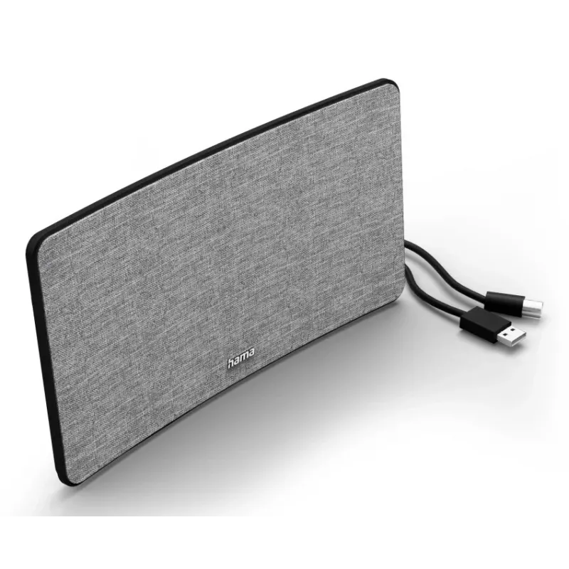 Indoor Television Antenna Hama Fabric Design Black Grey USB 2m