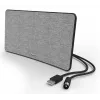 Indoor Television Antenna Hama Fabric Design Black Grey USB 2m