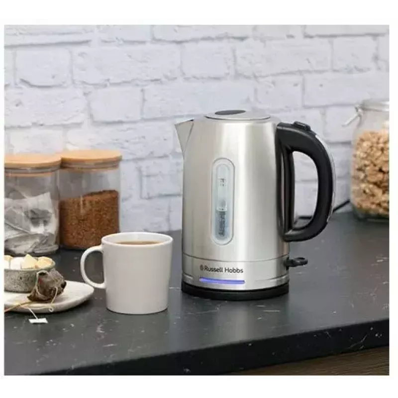 Electric kettle Russell Hobbs 1.7 L 2400 W stainless steel, water level indicator, 360° base