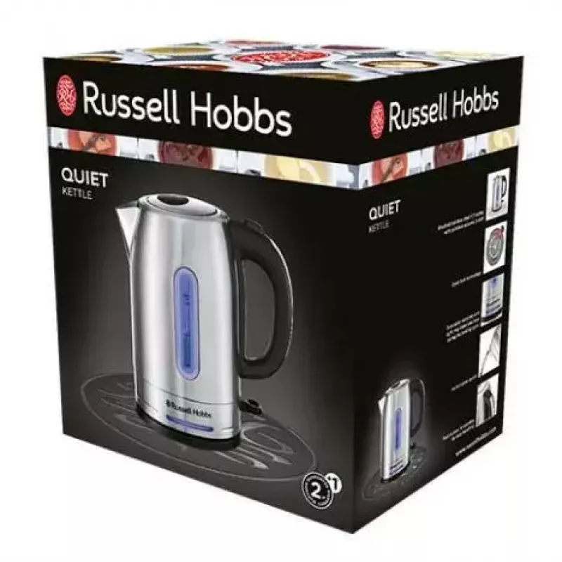 Electric kettle Russell Hobbs 1.7 L 2400 W stainless steel, water level indicator, 360° base