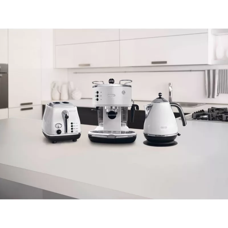 Espresso machine De’Longhi ECO 311.W — manual 15 bar, 1.4 L water tank, 2-cup, keep-warm, countertop