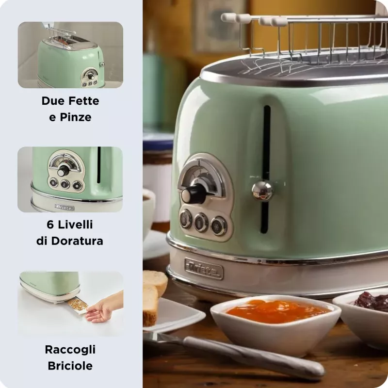 Ariete 0155/04 6 2 slice(s) 810 W Green