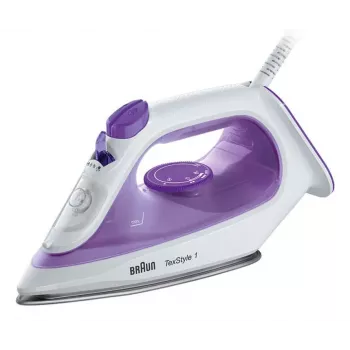 Braun TexStyle 1 SI 1080 Dry & Steam iron Ceramic soleplate 2000 W Black, Purple