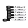 Rexel Magnetic Dry-Erase Markers Black 6 pcs