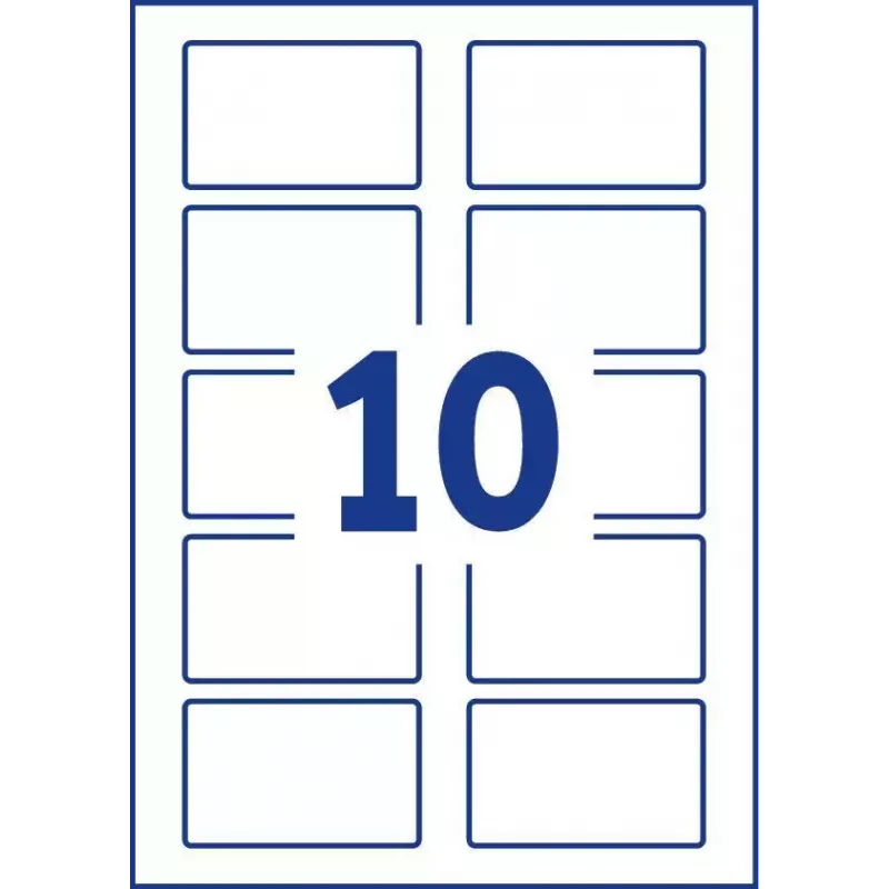 Avery L4785-20 self-adhesive label Rounded rectangle Removable White 200 pcs