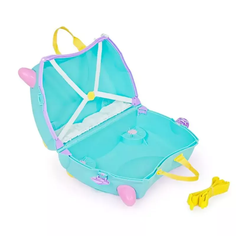 Suitcase Trunki Una the Unicorn 4 wheels 18L Pink Turquoise Yellow