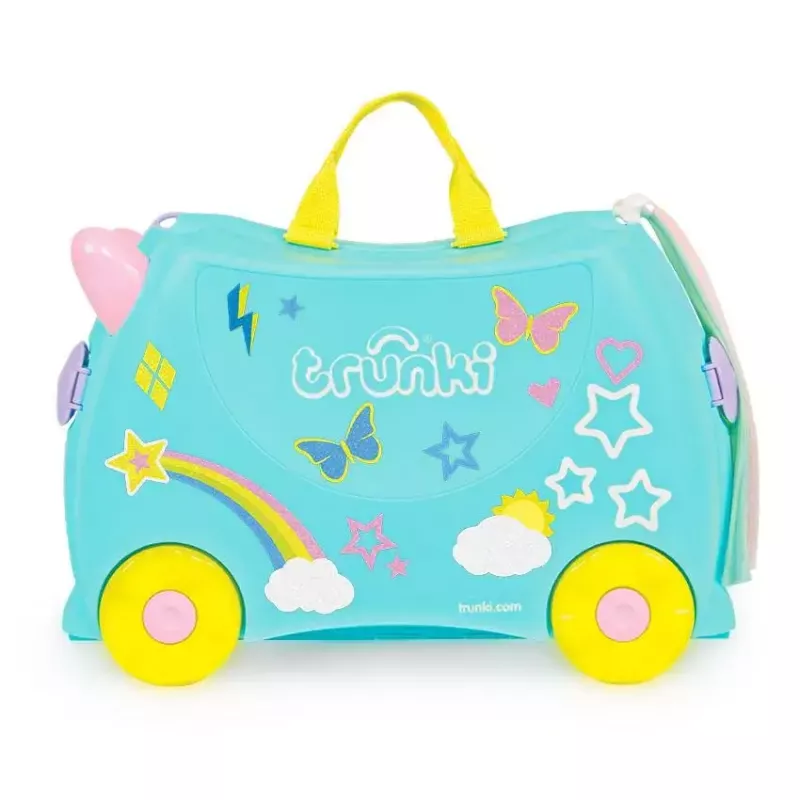 Suitcase Trunki Una the Unicorn 4 wheels 18L Pink Turquoise Yellow